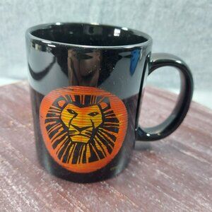 The Lion King New York Ceramic Mug Black With Orange Lion Logo Design